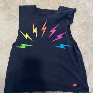AVIATOR NATION Rainbow Lightning Tank Top